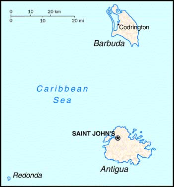 Antigua & Barbuda map
