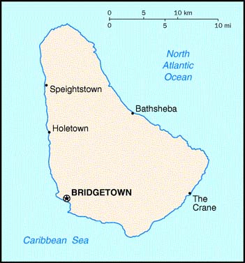 Barbados map