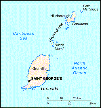 Grenada map