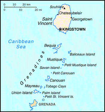 St Vincent & the Grenadines map