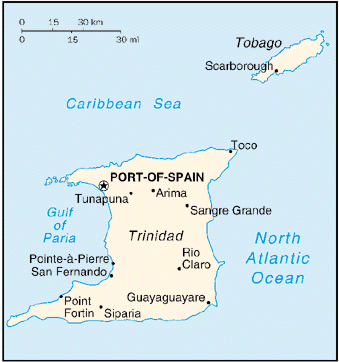 Trinidad & Tobago map